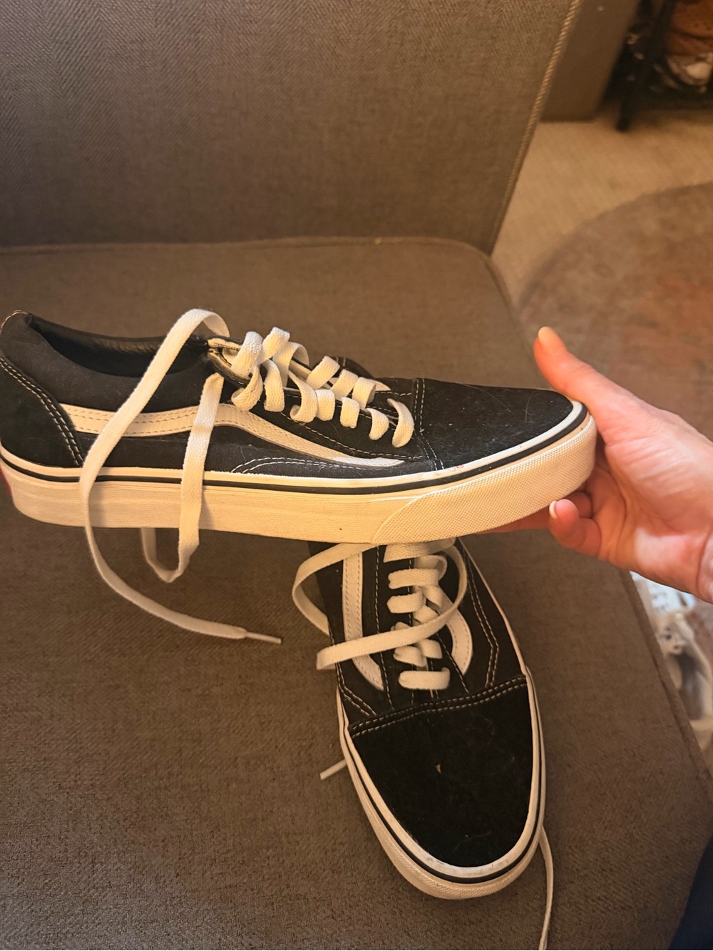 Vans Black Canvas Low-Top Sneakers with White Stripe